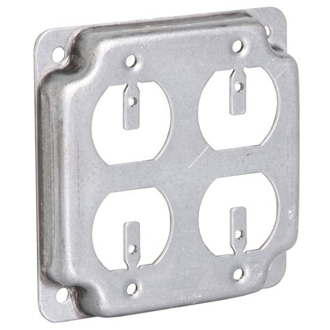 steel quad box plate|OVERSIZED Metal Outlet Cover, 2 Gang OVERSIZE .